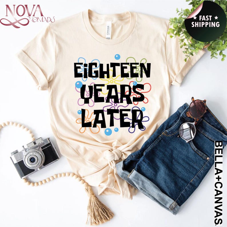 Camiseta de cumpleaños "Dieciocho años después", divertida camiseta de 18 cumpleaños imagen 1