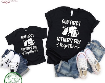 First Father's Day Matching Shirt Set, Daddy and Baby Outfit