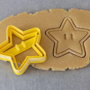 Super Mario Power Up Star Ausstechform mit Aufdruck