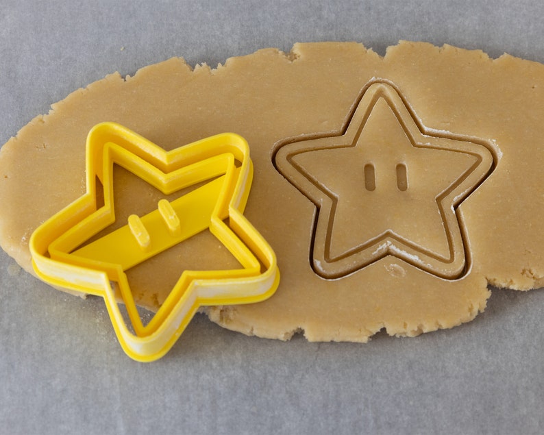 Super Mario Power up Star Cookie Cutter With Imprint Etsy