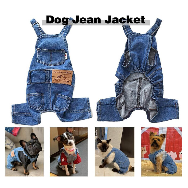 Dog Jean Overalls, Dog Jean Jacket, Dog Denim, Denim for Dogs, Pet Jeans, Jeans, Pet Fashion