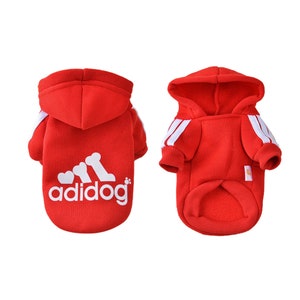Adidog Pet Hoodie, Hoodie for Dogs, Dog Hoodie, Dog Tops, Dog Shirts, Dog Clothing, Cute Dog Clothes, Dog Gift, Dog Sweater image 2