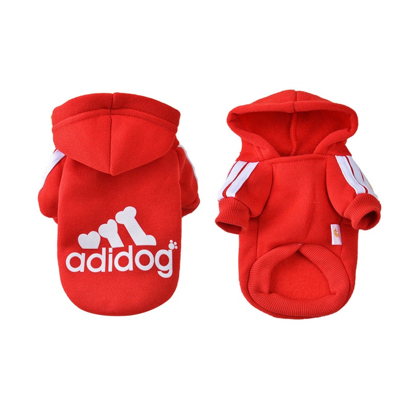 Adidog Pet Hoodie, Hoodie for Dogs, Dog Hoodie, Dog Tops, Dog Shirts, Dog Clothing, Cute Dog Clothes, Dog Gift, Dog Sweater image 2