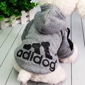 Adidog Pet Hoodie, Hoodie for Dogs, Dog Hoodie, Dog Tops, Dog Shirts, Dog Clothing, Cute Dog Clothes, Dog Gift, Dog Sweater image 7