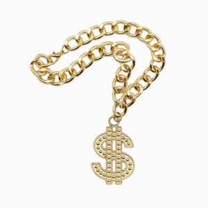 amscan Costume Accessory Old School Bling Dollar Sign Necklace, Multicolor,  adult one size