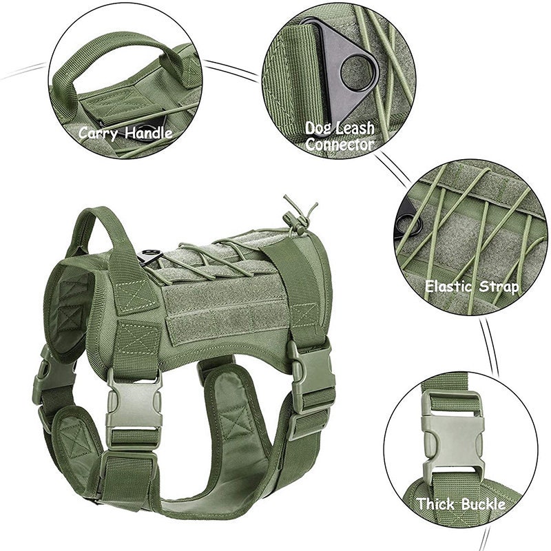 Tactical K9 Vest Military Dog Harness Pet Training Harness Etsy