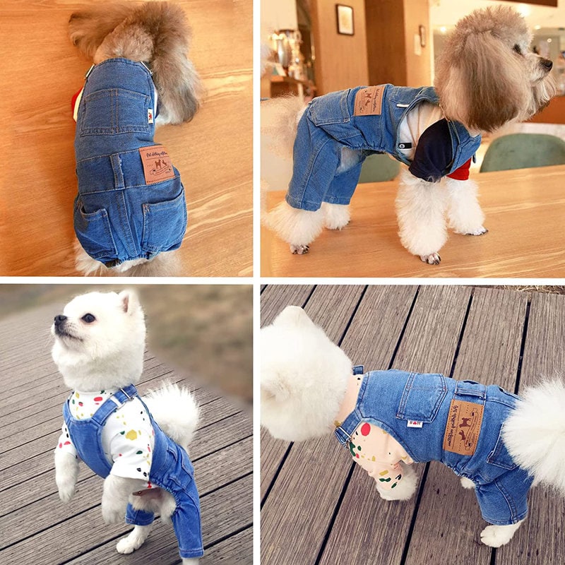 Dog Jean Overalls, Dog Jean Jacket, Dog Denim, Denim for Dogs, Pet Jeans, Jeans, Pet Fashion