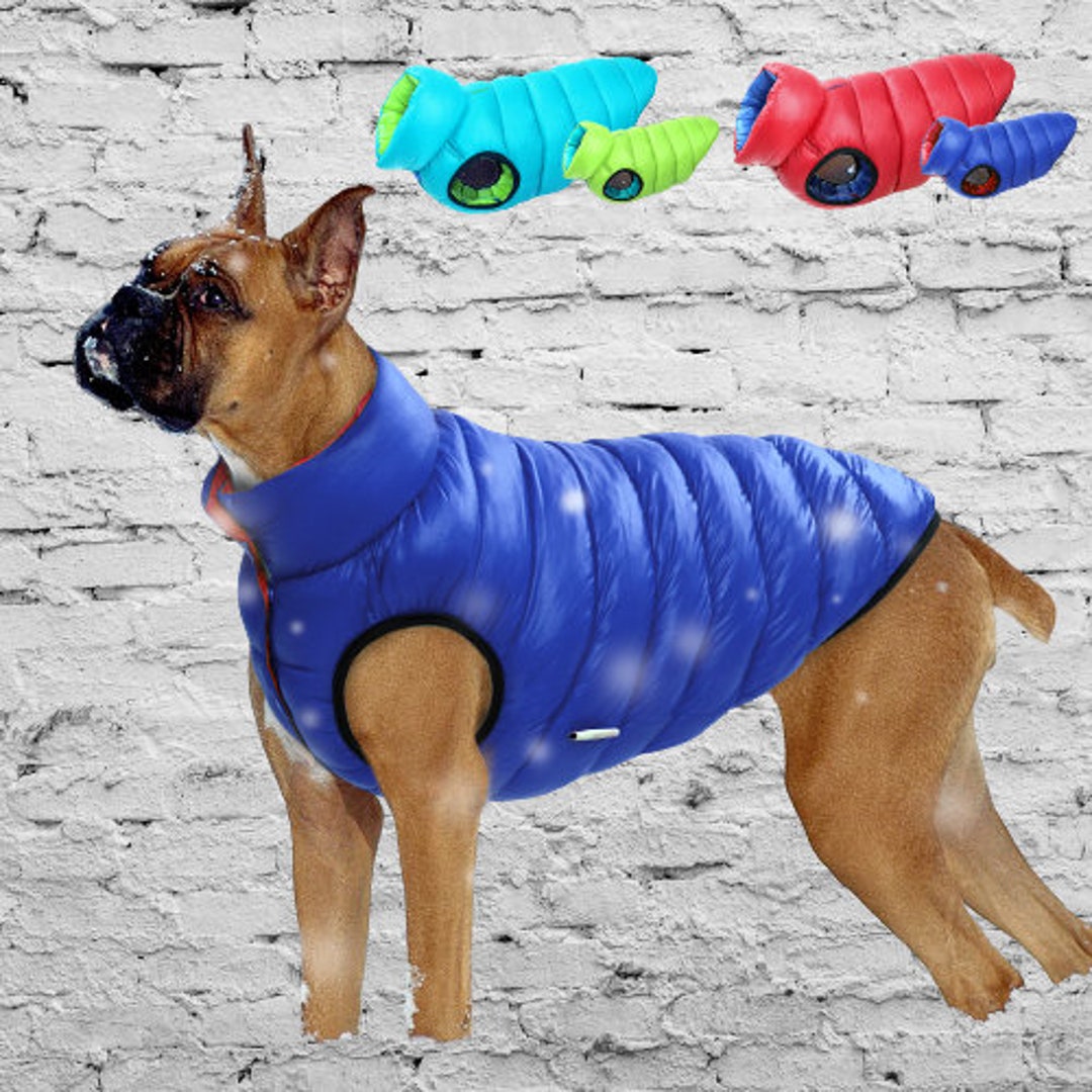 Reversible Dog Winter Vest, Super Cute Dog Jacket, Thick Pet Clothing