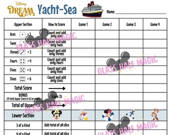 Yacht - Sea Scorecard for Fish Extender Gift - Dream