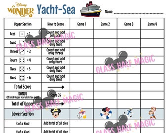 Yacht - Sea Scorecard for Fish Extender Gift - Wonder