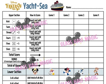 Yacht - Sea Scorecard for Fish Extender Gift - Fantasy