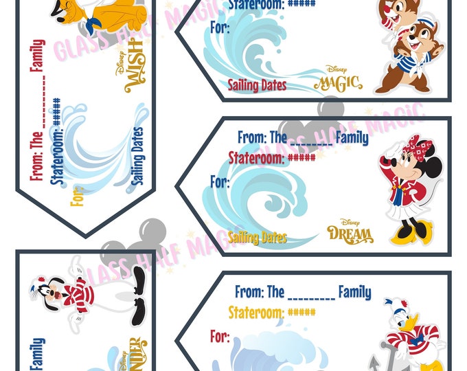 Fish Extender Tags - Wave Design - Personalized With YOUR Name, Ship ...