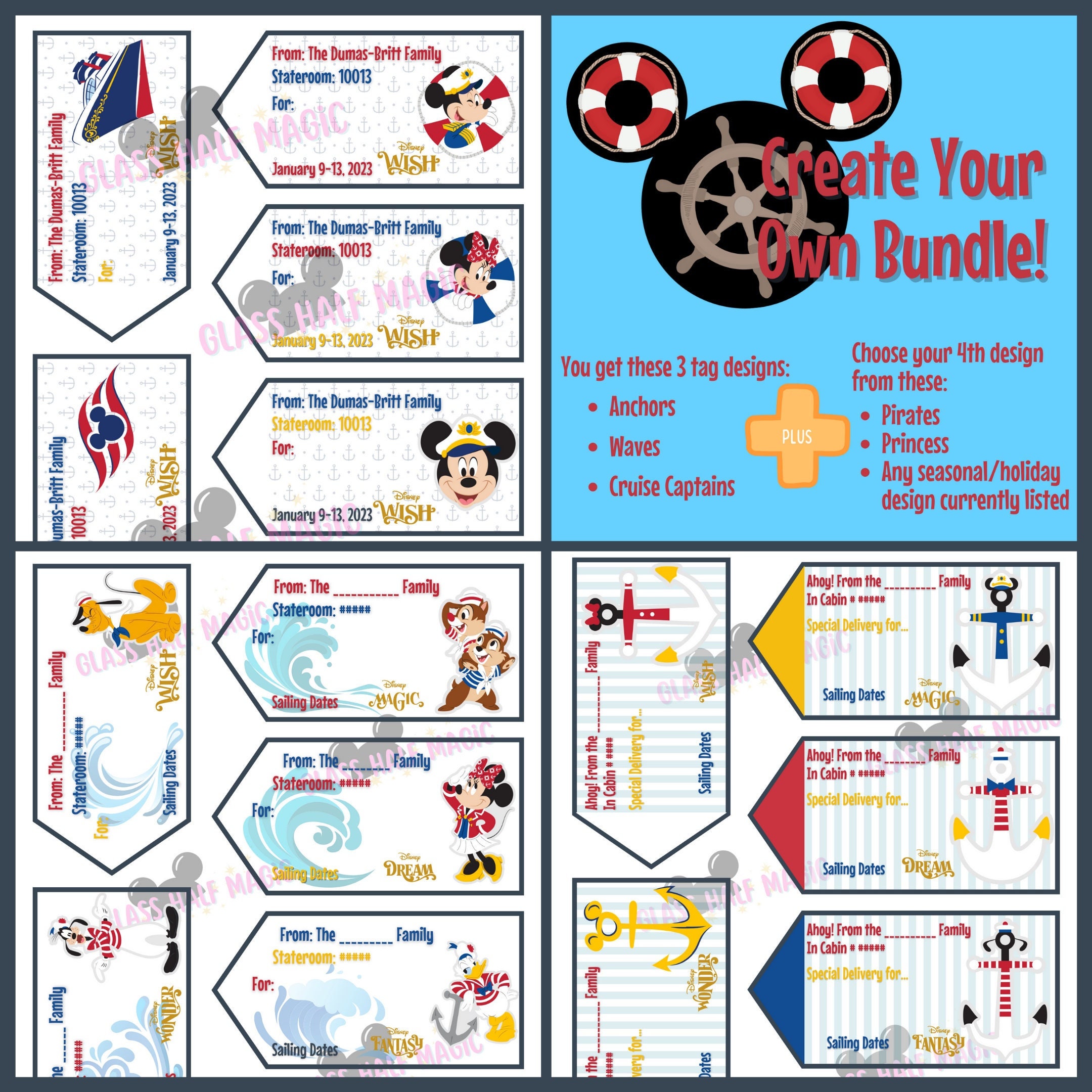CREATE Your Own BUNDLE 4 Fish Extender Tag Designs Etsy