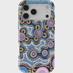 Aboriginal Orbits Print Phone Case: Outback Opulence Design