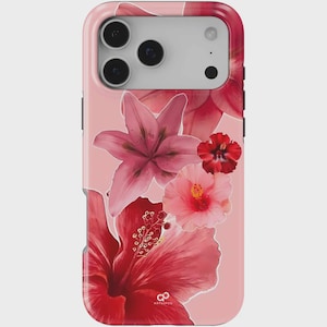 Sunset Hibiscus iPhone Case: Shockproof Protective Cover