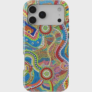 Aboriginal Art iPhone Case: Indigenous Orbits Design