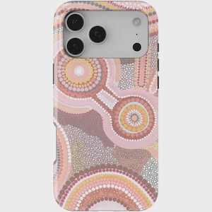 Aboriginal Orbits iPhone Case: Indigenous Healing Journey Art
