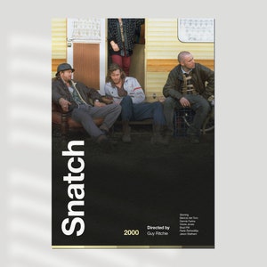 Snatch Movie Poster | High quality Poster print | Wall Decor | Mid-Century design Poster print | Digital Poster