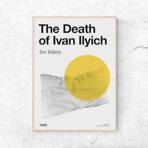 The Death of Ivan Ilyich Book Poster | High quality Poster print | Wall Decor | Mid-Century design Poster print | Leo Tolstoy