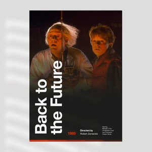 Terug naar de Future Movie Poster | Poster print van hoge kwaliteit | Wanddecoratie | Mid-Century ontwerp Poster print | Digitale Poster