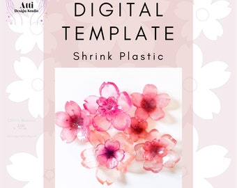 EASY Shrinky Dink Sakura Cherry Blossom Digital Template