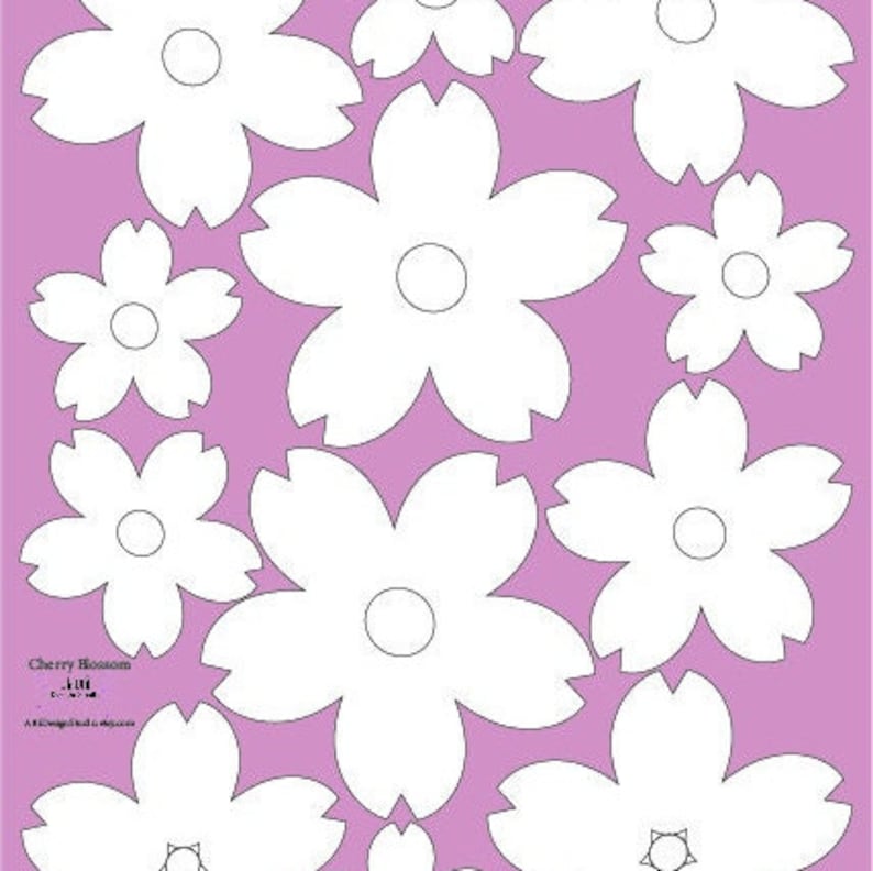 EASY Shrinky Dink Sakura Cherry Blossom Digital Template Etsy