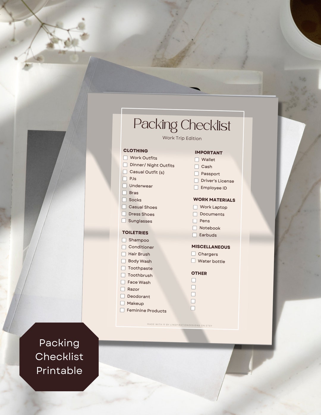Aesthetic Packing List Work Trip 8 5x11 Digital Download Etsy Aesthetic Packing List Work Trip 8 5x11 Digital Download Etsy