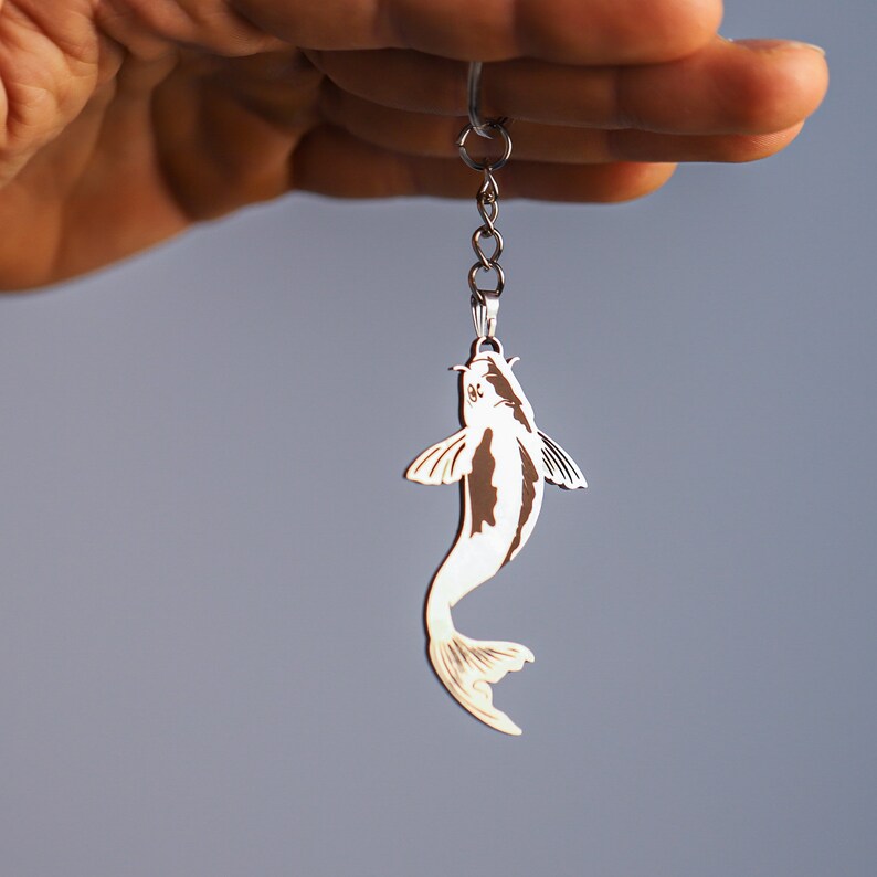 Koi Fish Keychain Japanese Jet Tag Handmade Anime Art Etsy
