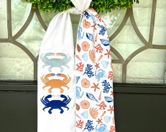 Crab Trio summer Wreath Sash