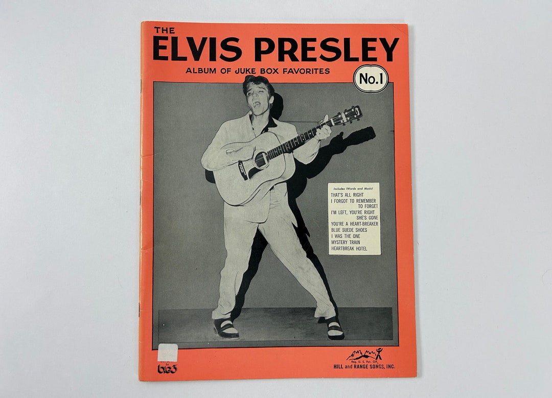 Elvis Presley Collectible Songbook 'album of Juke Box Favorites' No. 1 Sheet Vintage Decor Etsy