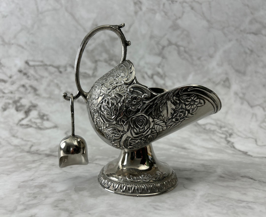 Sugar Scuttle and Scoop Elegance E.P. Zinc Alloy Silver Plated Etsy