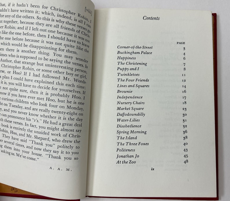 A Book of Poems when We Were Very Young by A.A. Milne Winnie the Pooh Author Red and Black