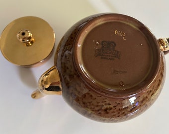 Gibson Staffordshire Brown Porcelain Collectible Teapot With