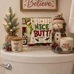 Grinch Bathroom Decor Ceramic Tile