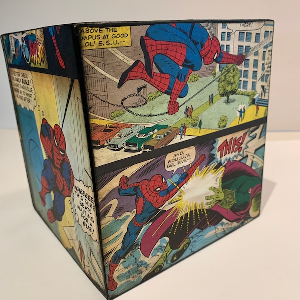 Cubierta de caja de pañuelos inspirada en Spiderman