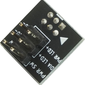 May include: A black circuit board with a 4-pin connector, labeled "PWR SW", "DIA LED", "PWR LED", and "PWR".