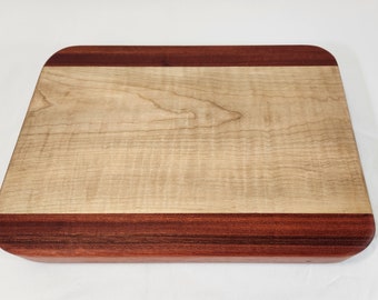 Curly Maple and Bloodwood Charcuterie or Cutting Board