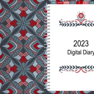 Planer cyfrowy 2023, pamiętnik cyfrowy, dla GoodNotes, tabletu, iPada