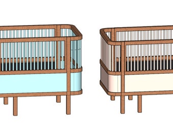 Modelo 3D de cuna para bebé WoodCraft - Construcción DIY (Descarga digital)
