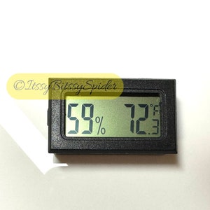 Temperature/Humidity Monitor for Spiders,Reptiles, Amphibians,Inverts