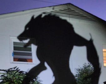 Halloween Outdoor, Werewolf Garden, Spooky Decor, Shadow Casting Yard Sculpture, Colorful Metal Silhouette, Creepy Lawn Decoration for Fall