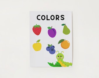Hungry Caterpillar Colors - Printable Educational Activity (Digital Download)