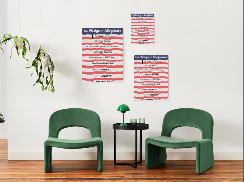 Pledge of Allegiance Flag Poster | Classroom Wall Decor | Educational ...