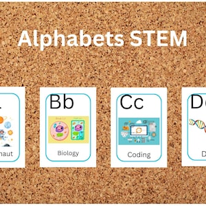 Digital Download STEAM Alphabets Classroom Decor and Spanish/English Numbers 1-20