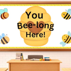 Digital Download Bee Happy Classroom Decor Set | Digital Download | Alphabet, Numbers, Shapes, Bulletin Board Kit