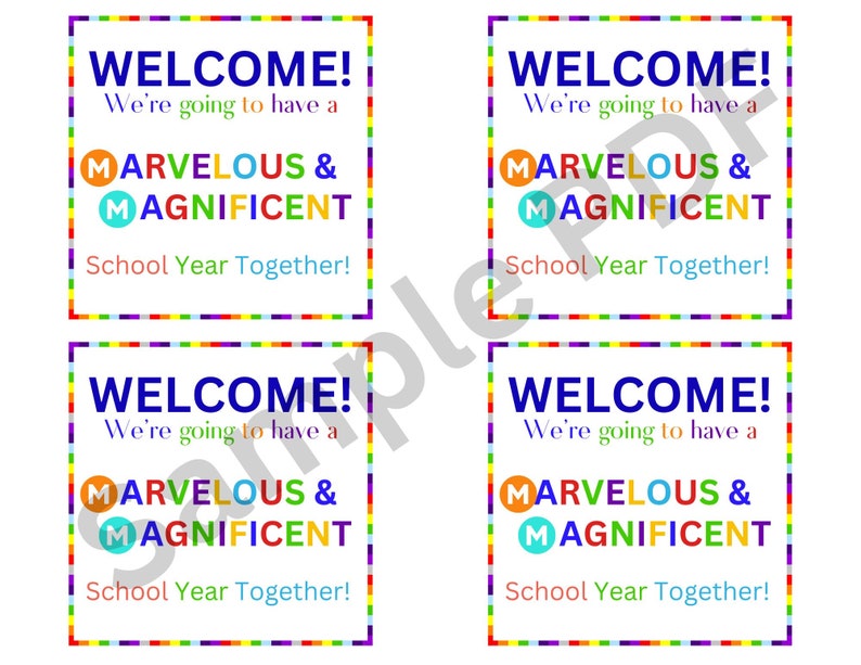 M ms Orientation Gifts Welcome Back School Printable PDF Etsy