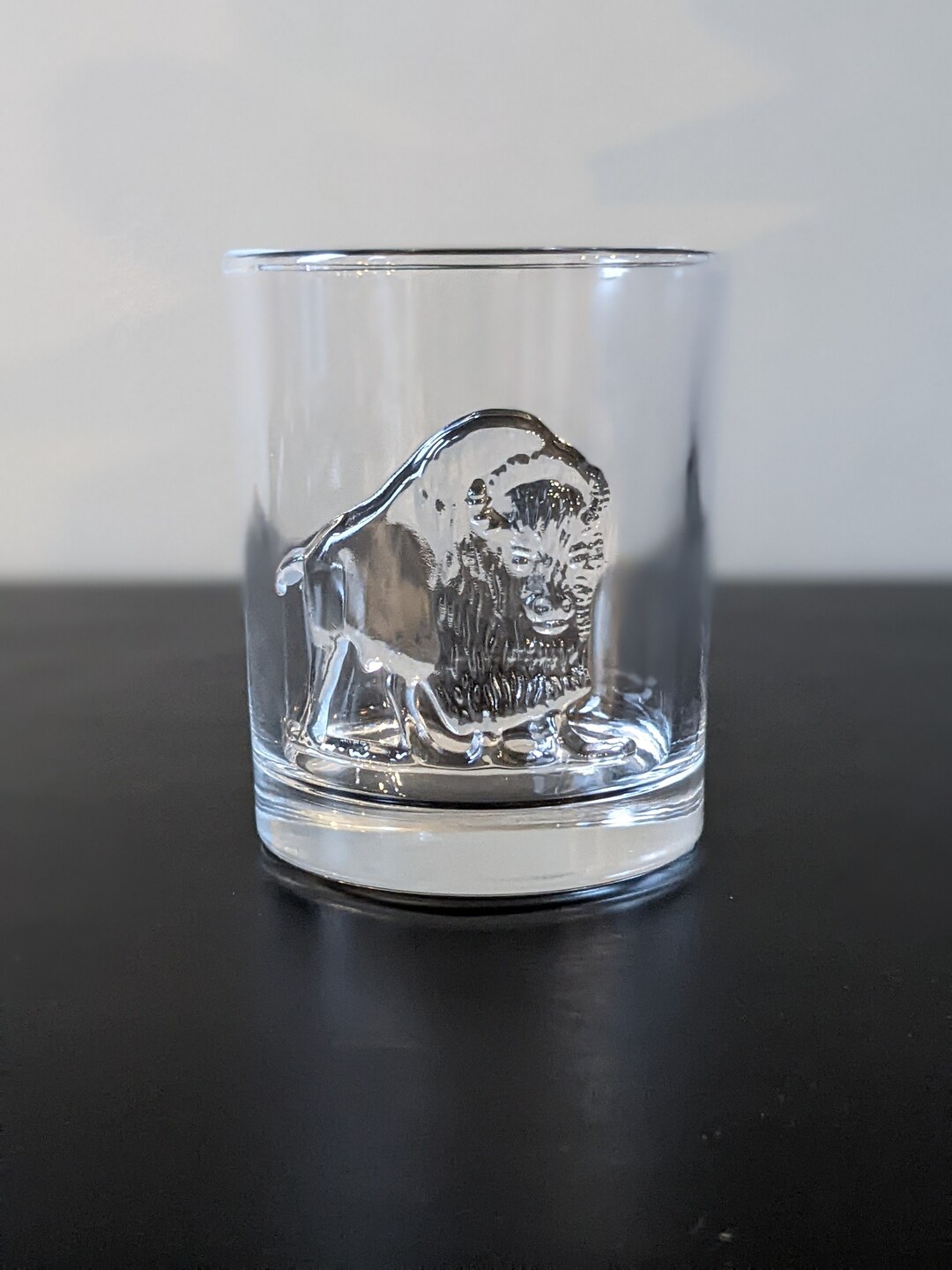 Buffalo Trace Lowball Glass Embossed Buffalo Rocks Glass Old Etsy