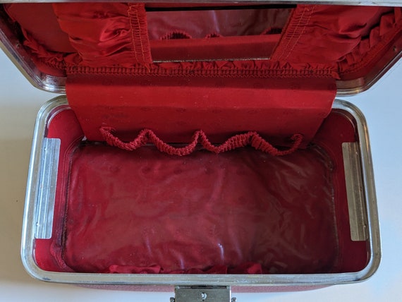 Vintage Red Town Craft Traincase | Small makeup c… - image 8