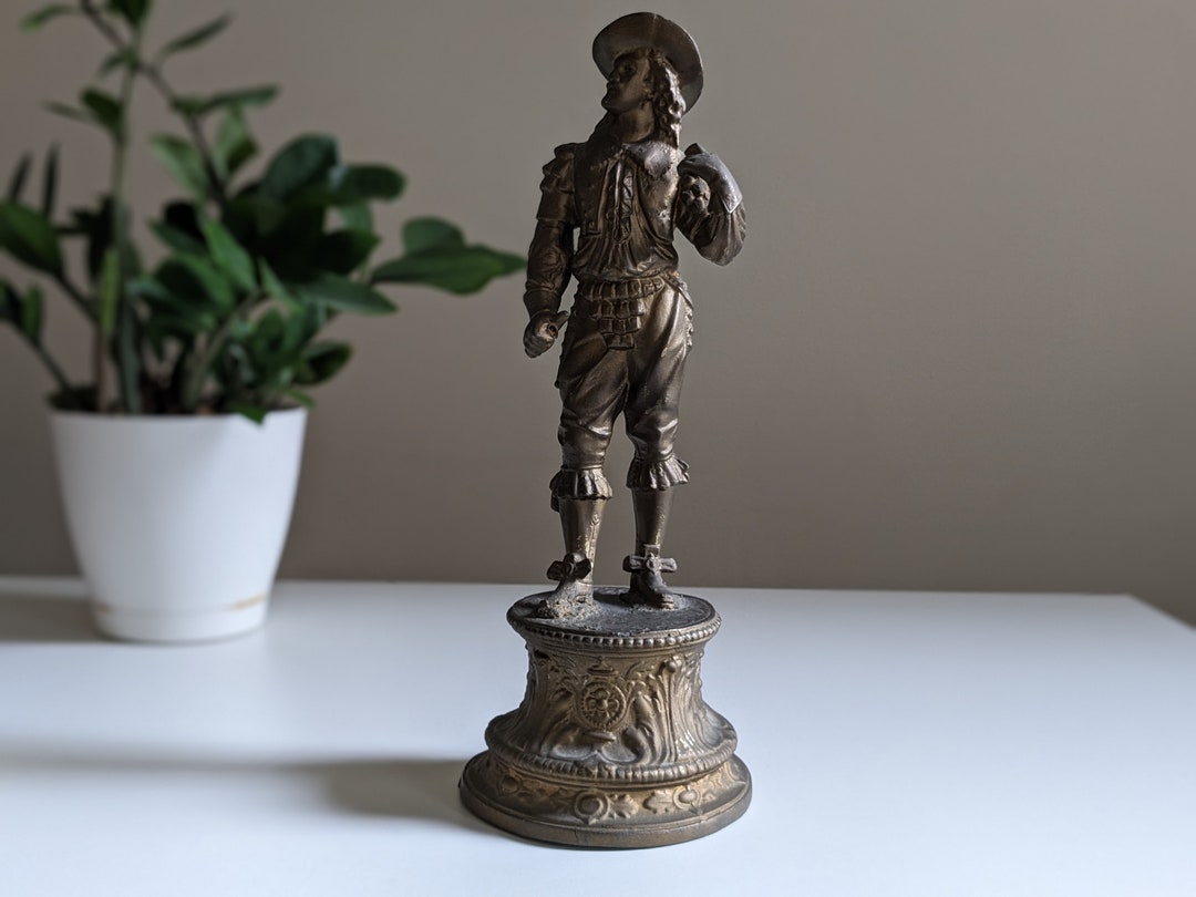 Ancien étrier En Laiton Bronze épais - Figurine Cheval - Style Conquistador Sampery