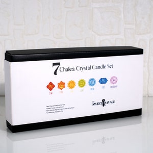 7 Chakra Crystal Candle Set